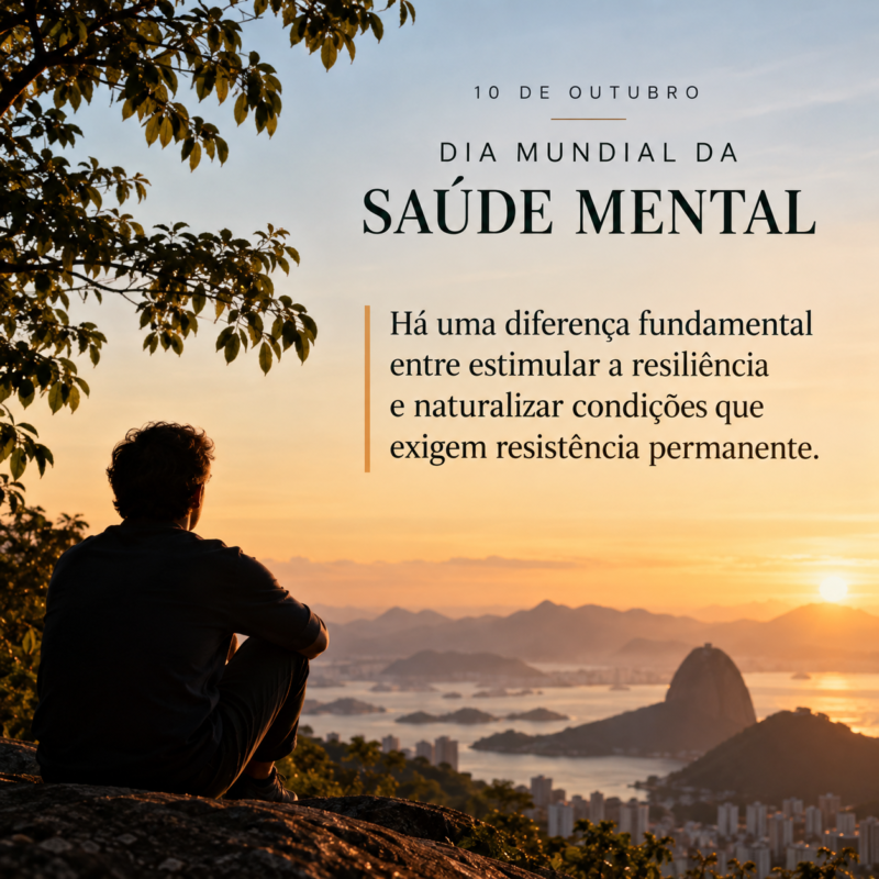 Arte reflexiva sobre o Dia Mundial da Saúde Mental, 10 de outubro